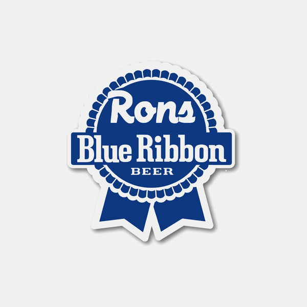 RonnieMac Blue Ribbon Dirt Bike Sticker
