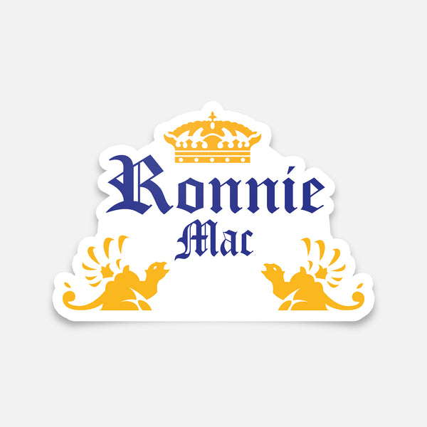 RonnieMac Crown Drink Sticker