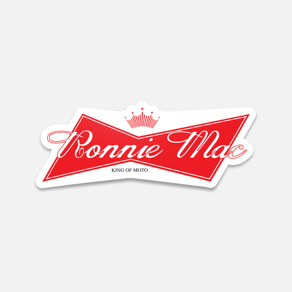 RonnieMac - King of Moto Drink Sticker