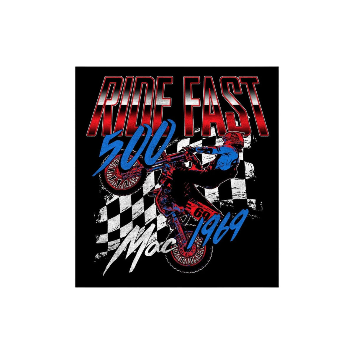 Ride Fast 500 Dirt Bike Sticker