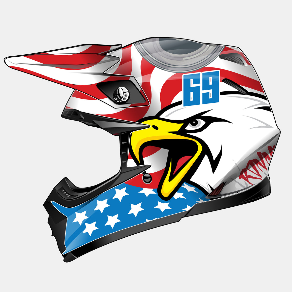 Dirt Bike Helmet Graphics Kit